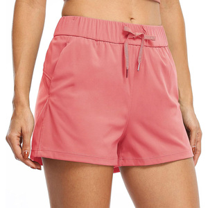 Customizable Women's High-Waist Running Shorts Quick-Dry Fabric Board Shorts <b>Pattern</b> for Gym & Casual Wear - Product Image 2