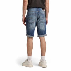 Shorts en jean pour hommes, taille mi-haute, tricotés, respirants, coupe droite ample, grande taille, style vintage sexy décontracté, haute qualité, été 2026 - Product Image 2