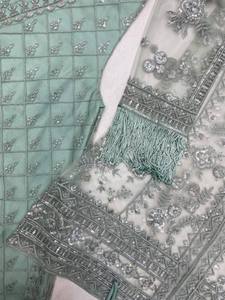 Conjunto Palazzo con blusa Diseño estilo mariposa con bordado de lentejuelas Trabajo Elegante traje de fiesta étnico de tres piezas - Product Image 5