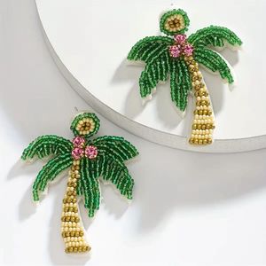 ต่างหูปักลายแบบหยดน้ำพร้อมลูกปัดหลากสี - Product Image 1