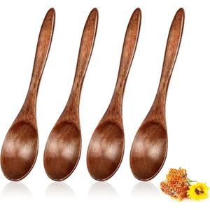 Couverts Ustensiles de cuisine Cuillère en bois Ensemble de cuillères de table en bois naturel avec corps durable et bords sûrs pour tous les âges - Product Image 2