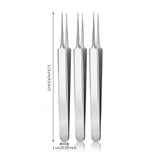 Juego de 6 piezas de pinzas para pestañas del mejor fabricante, herramienta de belleza para depilación de cejas - Product Image 2