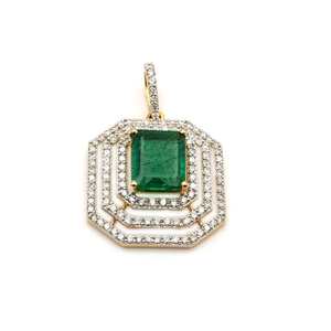 Collar con Colgante de Corte Esmeralda, Plata de Ley 925, Chapado en Oro de 14k, Joyería Fina, Elegante, Regalo para Mujeres y Niñas - Product Image 4