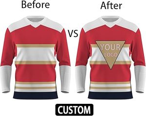 Le plus populaire concevez votre propre logo uniforme de hockey sur glace grande taille pour adulte - Product Image 5