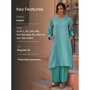 Ensemble Kurta en modal pour femmes grandes tailles - Product Image 2