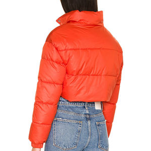 Veste matelassée courte confortable de couleur unie en gros, mode féminine, hiver chaud, manches longues, décontractée, streetwear, surdimensionnée - Product Image 5