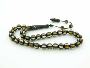 Cuentas de oración Tasbih islámicas hechas a mano elegantes Rosario Misbaha para Dhikr Meditación Adoración Paz espiritual y serenidad - Product Image 4