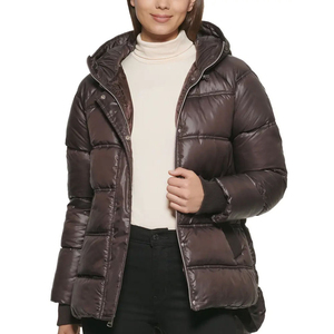 Veste polaire d'hiver en duvet synthétique personnalisée fermeture à glissière respirante et imperméable à col montant grande taille pour femmes - Product Image 6