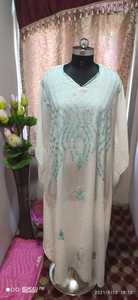 Hermosa mujer Casual Cardigan vestido bordado algodón Kimono mameluco Kaftan tamaño libre grupo de edad adultos Material Cachemira - Product Image 5