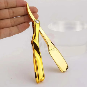 Rasoir manuel pour hommes le plus vendu pour le rasage des barbes et des cheveux, style rasoir allemand, acier inoxydable antibactérien - Product Image 2