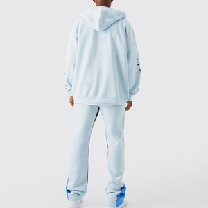 OEM Heavyweight Cotton Oversize <b>Tracksuits</b> for <b>Men</b> Plain Winter Fleece with Logo Printed High Quality Custom <b>Tracksuit</b> Set - Product Image 2