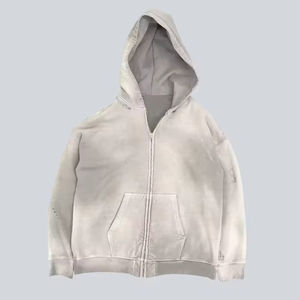 Sudaderas con cremallera de algodón pesado personalizadas Sudaderas con cremallera con parche bordado desgastado Sun Faded Washed Manufacturer Process Impex - Product Image 5