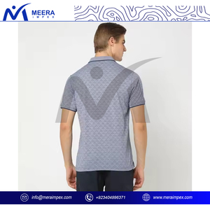 เสื้อโปโลผ้าฝ้ายแขนสั้นผู้ชาย, เสื้อยืดแห้งเร็วระบายอากาศได้คลาสสิกสำหรับธุรกิจกีฬาและชุดลำลอง - Product Image 2