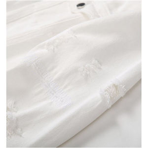 Men's Jackets 2025 <b>Top</b> Selling Men's Denim Jacket Solid Color <b>Black</b> and White Coat Outdoor Wear Jean Jackets for Men OEM - Product Image 6