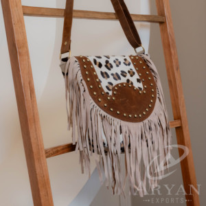 กระเป๋าหนังนิ่มประดับพู่รูปสัตว์, กระเป๋าหนังวัวเสี้ยวสำหรับผู้หญิงแฟชั่นขายดีกระเป๋าสะพายข้างทรงถัง - Product Image 3