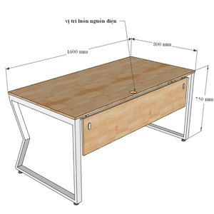 Escritorio Moderno Minimalista MConcept HBMC007 160x80, Muebles de Oficina con Patas Metálicas Ensambladas para Dormitorio - Product Image 5