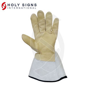 Guantes Lineman con puños de alta visibilidad extendidos para visibilidad Trabajo eléctrico Guantes de mano Seguridad para usar con guantes con aislamiento de goma - Product Image 3