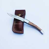 Couteau pliant de camping de haute qualité OEM en vente chaude couteau de poche tactique damas avec manche en bois d'olivier