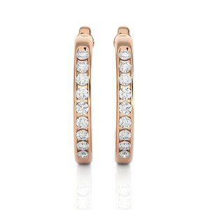 Women's Classic Lab Grown Diamonds <b>Earrings</b> Gold Plated Stunning Pave <b>Screw</b> <b>Back</b> Every Day Jewelry <b>for</b> Wedding - Product Image 4