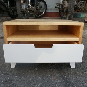 Mesita de Noche Minimalista de Madera y Esponja con 1 Cajón - Product Image 2