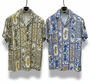 Chemise à manches courtes pour homme, motif floral moderne, coupe décontractée, tissu satiné léger, tenue élégante pour l'été, vêtement décontracté pour les vacances - Product Image 4