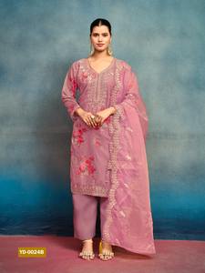 Dernière collection de costumes pour femmes Designer Readymade Indian Ethnic Wear avec des imprimés de broderie et des styles tendance - Product Image 2