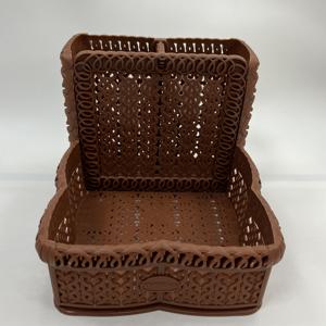 Production mondiale en vrac de plateaux décoratifs en plastique tissé Plateau de rangement polyvalent sûr vierge PP OEM ODM - Product Image 5