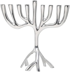 Bougeoir moderne Hanukkah Menorah en arbre contemporain en aluminium moulé convient à toutes les menorah de Hanukkah juives standard pour anniversaire - Product Image 6