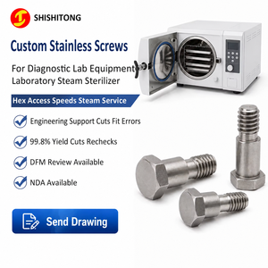 Tornillos hexagonales delgados personalizados con cabeza escalonada A286 321 316L, fabricante de sujetadores pasivados para esterilizadores de vapor de laboratorio - Product Image 1