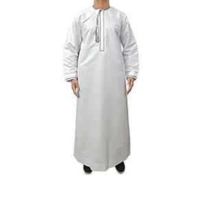 Nueva llegada hombre Thobe ropa islámica para hombres bata Thawb Jubbah Dubai Abaya ropa islámica diseño moderno Jalabiya Thobe para niños - Product Image 5