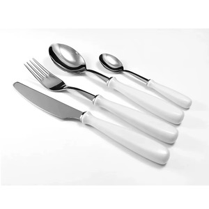 Juego de 5 cubiertos de acero inoxidable, juego de cubiertos de cocina ideal para uso doméstico en Hotel, juego de cubiertos chapados en Color dorado, mango decorativo - Product Image 2