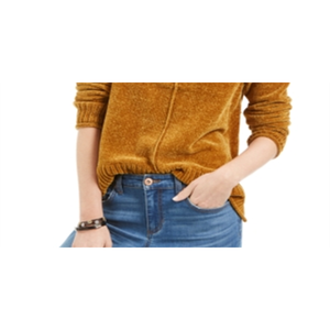 Cardigan in ciniglia giallo da donna Style Co, taglia L, casual, traspirante, invernale, con logo frontale e decorazione a lettere, per autunno/inverno - Product Image 3