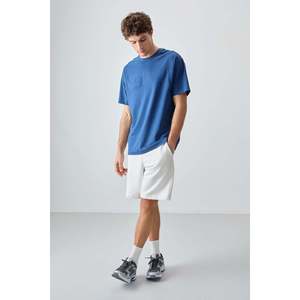 T-shirt basique pour homme en coton épais, doux et texturé, coupe ample - 88378 - Parliament - Product Image 1