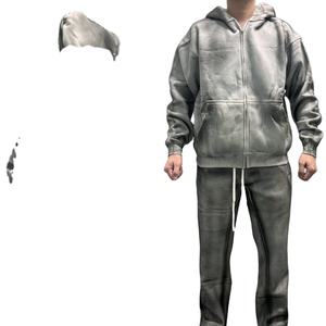 Chaqueta de Invierno Azul Marino con Cierre, Diseño Desgastado con Pedrería, Lavado Ácido, para Hombre, Transpirable y de Secado Rápido, Nueva, de Calidad, Precio Razonable - Product Image 6