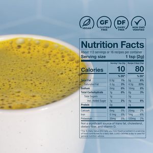 Crema de Café en Polvo de Cúrcuma y Coco Original Sin Lácteos Laird Superfood, Sin Gluten, Sin OMG, Vegano, 16 oz. Bolsa - Product Image 4