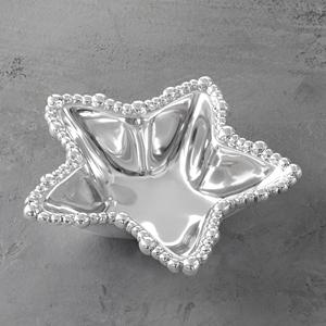 Multipurpose Aluminum Leaf Bowl with Beaded <b>Edge</b> Modern Decorative Dish for Snacks Centerpieces or Gifting Tabletop Style - Product Image 2