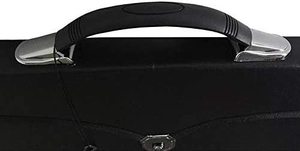 Maçonnique passé maître tablier étui brodé à la machine (cuir noir), MM taille provinciale | Sacs de transport franc-maçon - Product Image 6