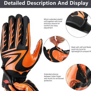 Gants de football à haute performance, design sportif, sangle de poignet sécurisée, construction durable, paume absorbant les chocs - Product Image 2