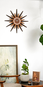 Meilleure vente horloge murale moderne en bois naturel suspendue affichage d'aiguilles à quartz pour la décoration de mariage dans le salon ou la chambre à coucher - Product Image 5