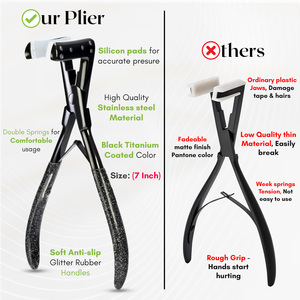 Pince à ruban pour outils d'extension de cheveux avec logo personnalisé pince pour enlever les microbilles peigne antidérapant en caoutchouc et clips de sectionnement de la mariée - Product Image 4