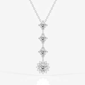 Colgante de Oro de 18K con Diamante Cultivado en Laboratorio de Corte Portugués, Dijes de Diamantes Modernos - Product Image 2