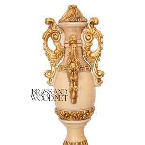 Columna Decorativa de Madera Ornamentada de Lujo - Product Image 3