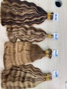 Cabello a granel cabello de lujo ondulado profundo extentensión blanqueador a rubio 100% cabello vietnamita - Product Image 6