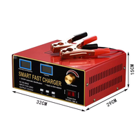 Chargeur de batterie de voiture universel intelligent HOULI DQWL-40 avec écran LED 12-24V 600W, protection de sécurité à six couches pour batteries lithium/AGM
