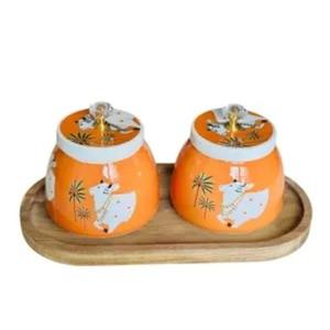 Tarro de Metal artesanal indio con estampado de Pichwai para regalos culturales, regalos de devolución de boda, tarro de almacenamiento decorativo hecho a mano - Product Image 2