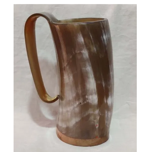 Mug en corne de buffle de conception spéciale, vente personnalisée, mug en corne de buffle poli pour mariage, décoratif, en provenance d'Inde - Product Image 6