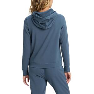 Premium Terry Cotton Women's Slim Fit Hoodie Casual <b>String</b> Pullover Custom Logo Breathable Blank Yoga <b>Top</b> No Pocket Split Hem - Product Image 6