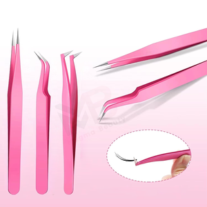 แหนบต่อขนตาแบบใหม่ ขนตาสแตนเลส ใช้สำหรับตกแต่งคิ้ว แหนบสำหรับต่อขนตาแบบวอลุ่ม สีเงิน แพ็คเกจเป็นมิตรกับสิ่งแวดล้อม พร้อมโลโก้ - Product Image 2