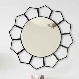 Alta demanda Espejo de pared de metal hecho a medida Diseño de flores modernas Espejo de foto de alta calidad - Product Image 2