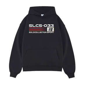 450Gsm <b>Thick</b> <b>Fleece</b> Hoodie Warm Loose Casual Knitted Unlined Jersey Puff Oversized Print Cotton Polyester Hoodie - Product Image 2